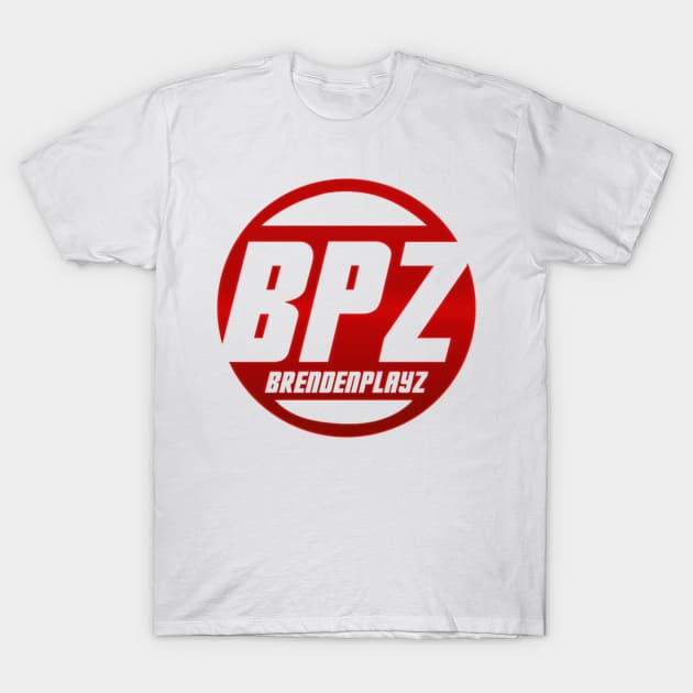 BrendenPlayz - "BPZ" Red Logo T-Shirt by BrendenPlayz